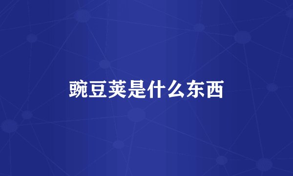 豌豆荚是什么东西