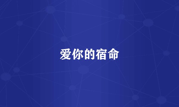 爱你的宿命