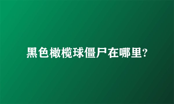 黑色橄榄球僵尸在哪里?
