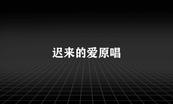 迟来的爱原唱