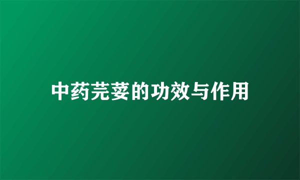 中药芫荽的功效与作用