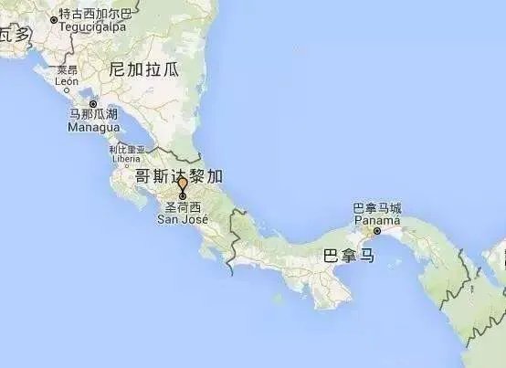哥斯达黎加地图位置