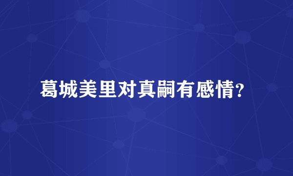 葛城美里对真嗣有感情？