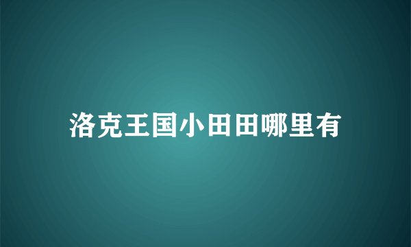 洛克王国小田田哪里有