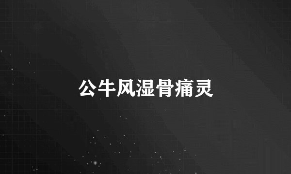 公牛风湿骨痛灵