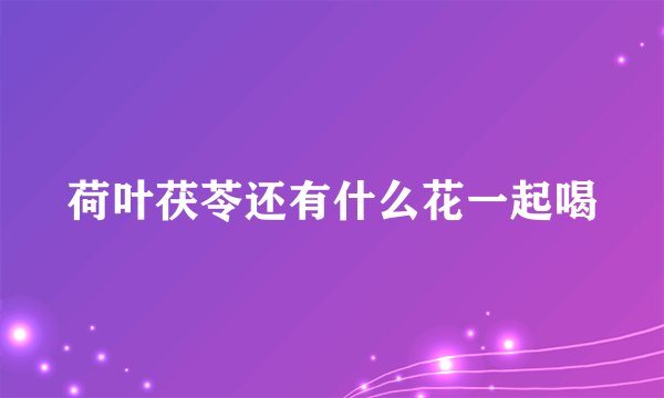 荷叶茯苓还有什么花一起喝