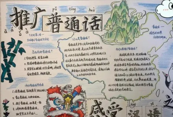 普通话手抄报内容 简短