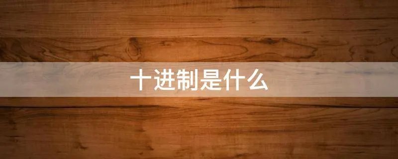 十进制是什么