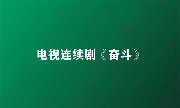 电视连续剧《奋斗》