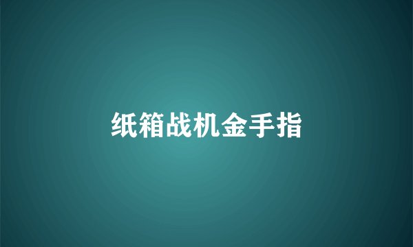 纸箱战机金手指