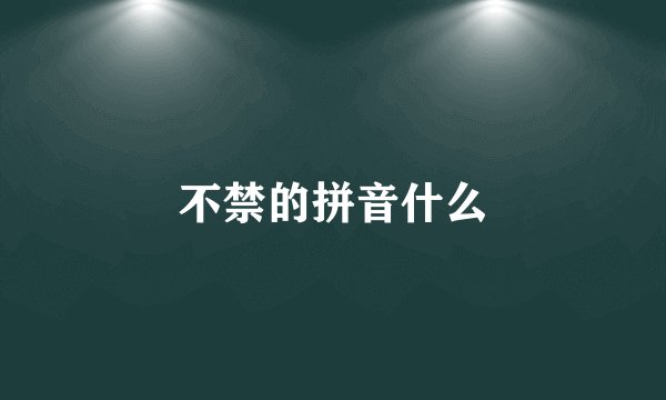 不禁的拼音什么
