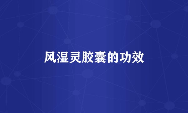 风湿灵胶囊的功效