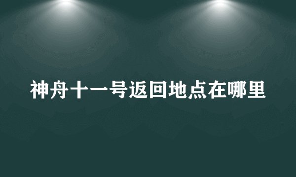 神舟十一号返回地点在哪里