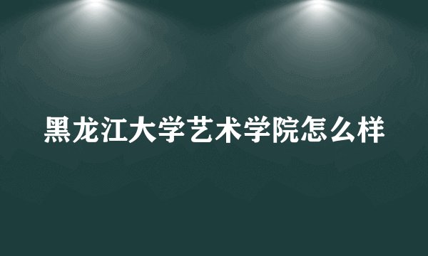 黑龙江大学艺术学院怎么样