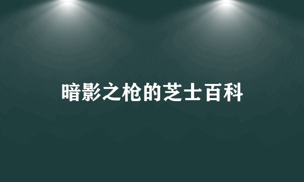 暗影之枪的芝士百科
