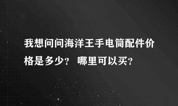 我想问问海洋王手电筒配件价格是多少？ 哪里可以买？