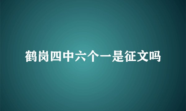 鹤岗四中六个一是征文吗