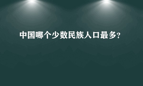 中国哪个少数民族人口最多？