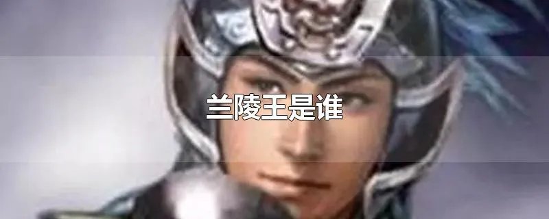 兰陵王是谁