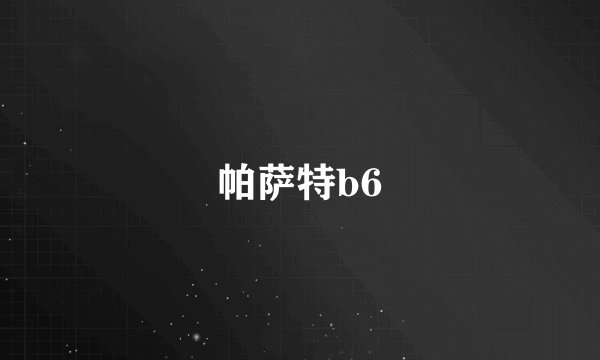 帕萨特b6