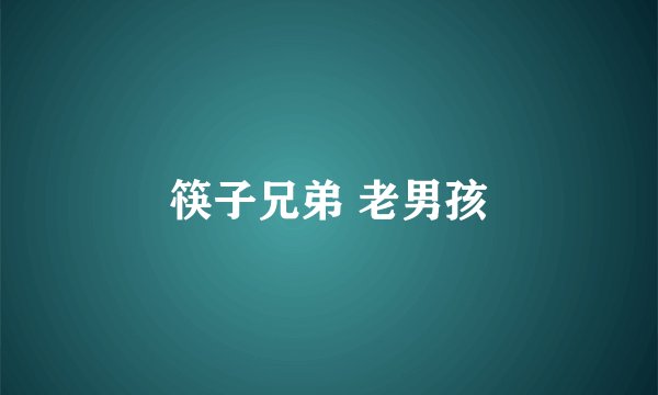 筷子兄弟 老男孩