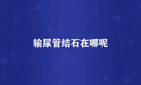 输尿管结石在哪呢