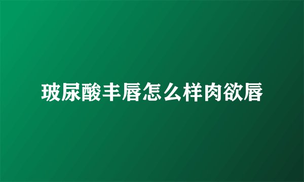 玻尿酸丰唇怎么样肉欲唇