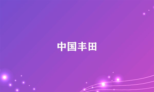 中国丰田