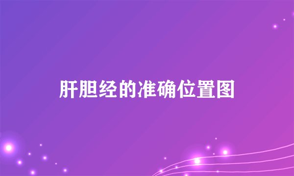 肝胆经的准确位置图