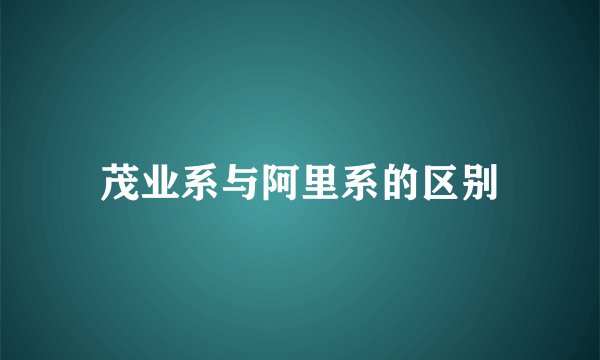 茂业系与阿里系的区别