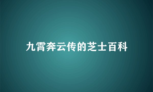 九霄奔云传的芝士百科