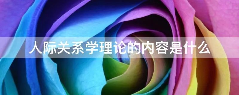 人际关系学理论的内容是什么