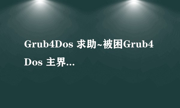 Grub4Dos 求助~被困Grub4Dos 主界面无法进入系统