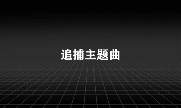 追捕主题曲