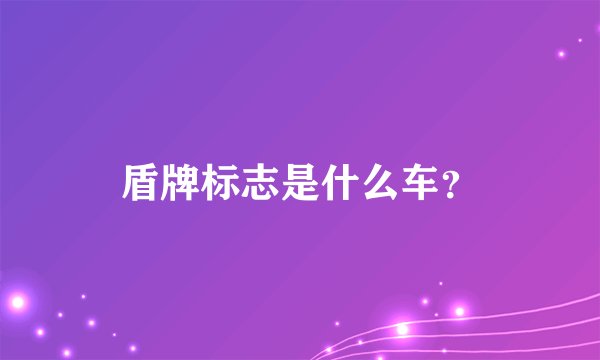 盾牌标志是什么车？