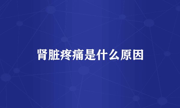 肾脏疼痛是什么原因
