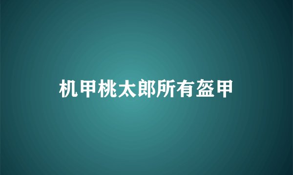 机甲桃太郎所有盔甲