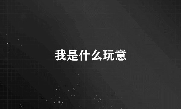 我是什么玩意