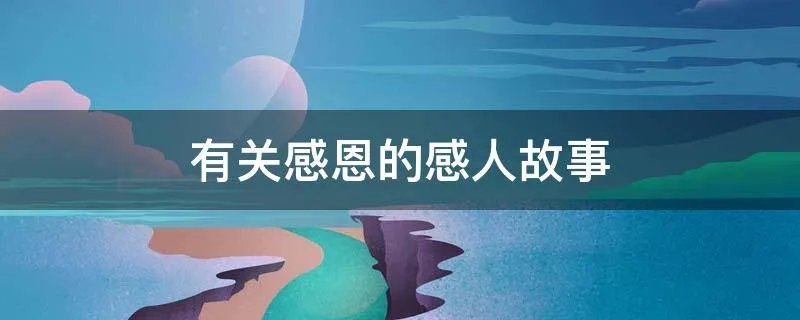 有关感恩的感人故事