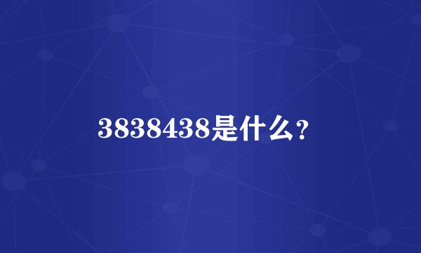 3838438是什么？