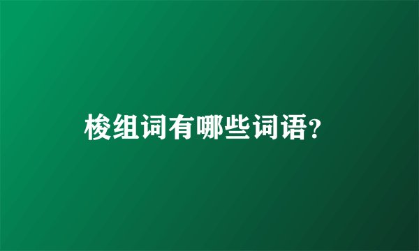梭组词有哪些词语？