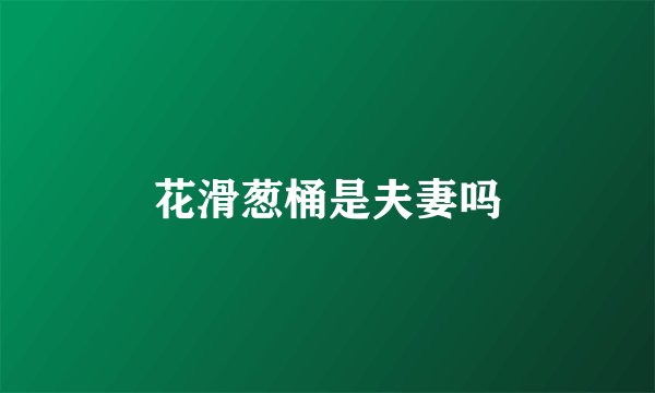 花滑葱桶是夫妻吗