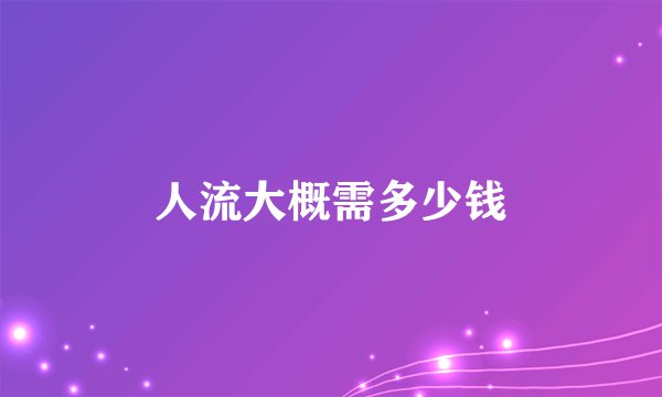 人流大概需多少钱