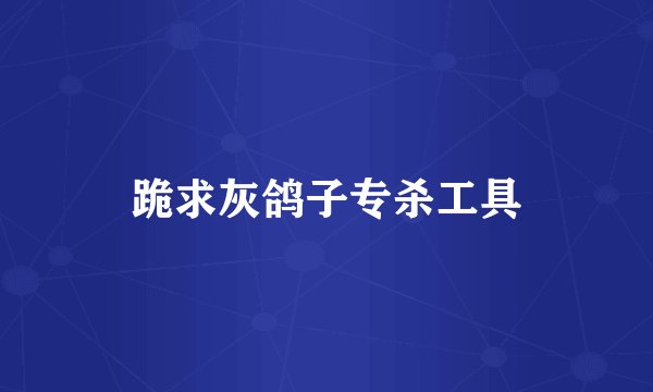 跪求灰鸽子专杀工具