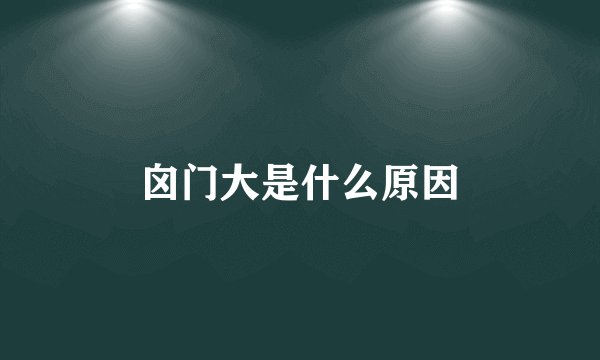 囟门大是什么原因