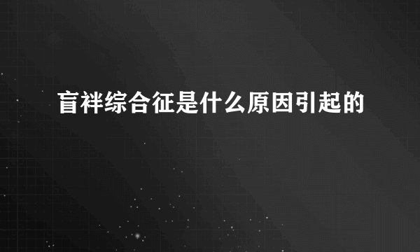 盲袢综合征是什么原因引起的