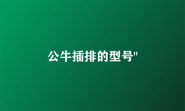 公牛插排的型号