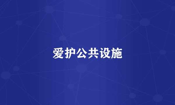 爱护公共设施