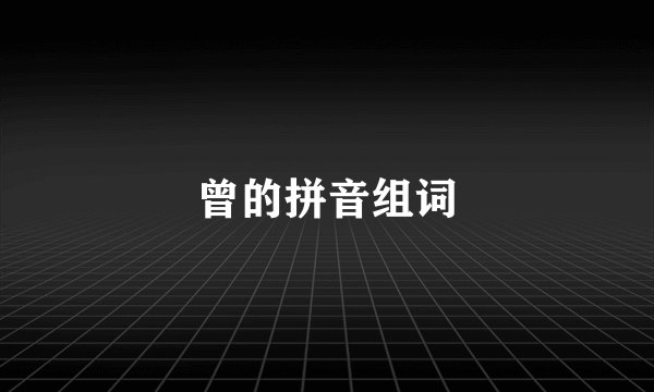 曾的拼音组词