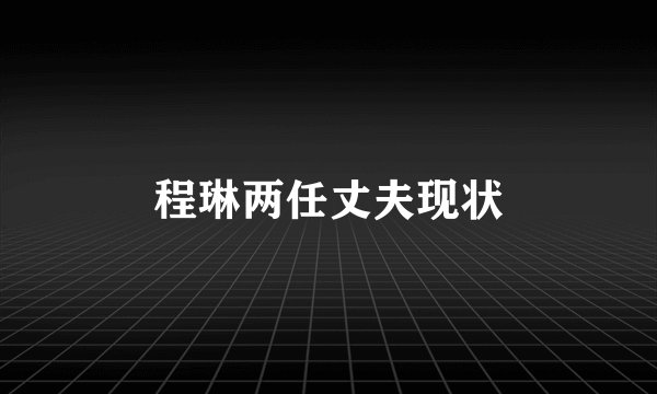 程琳两任丈夫现状